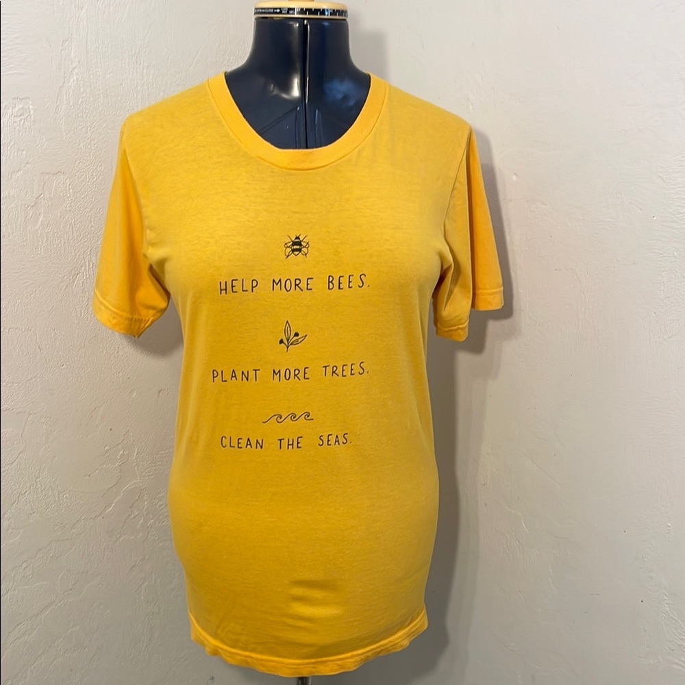 American Apparel Yellow Conservation Short Sleeve T-Shirt